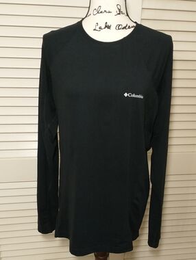Columbia Men's Midweight Omni Heat Base Layer Crew Top, Black, Size XL, Ski